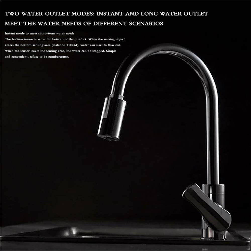 Grifo inteligente Mezclador con sensor de ahorro de agua Detección de luz roja Adaptador automático Grifos M22/M24 No para baño Cocina, 2 piezas