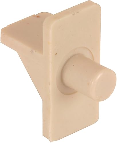 Prime-Line U 10177 - Clavija de soporte de estante de plástico almendra de 14 pulgadas (8 unidades)