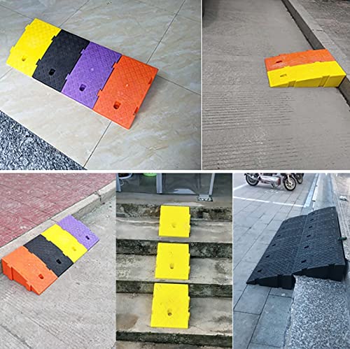 Rampa portátil ligera de plástico para bordillo, antideslizante, negra miniatura 7