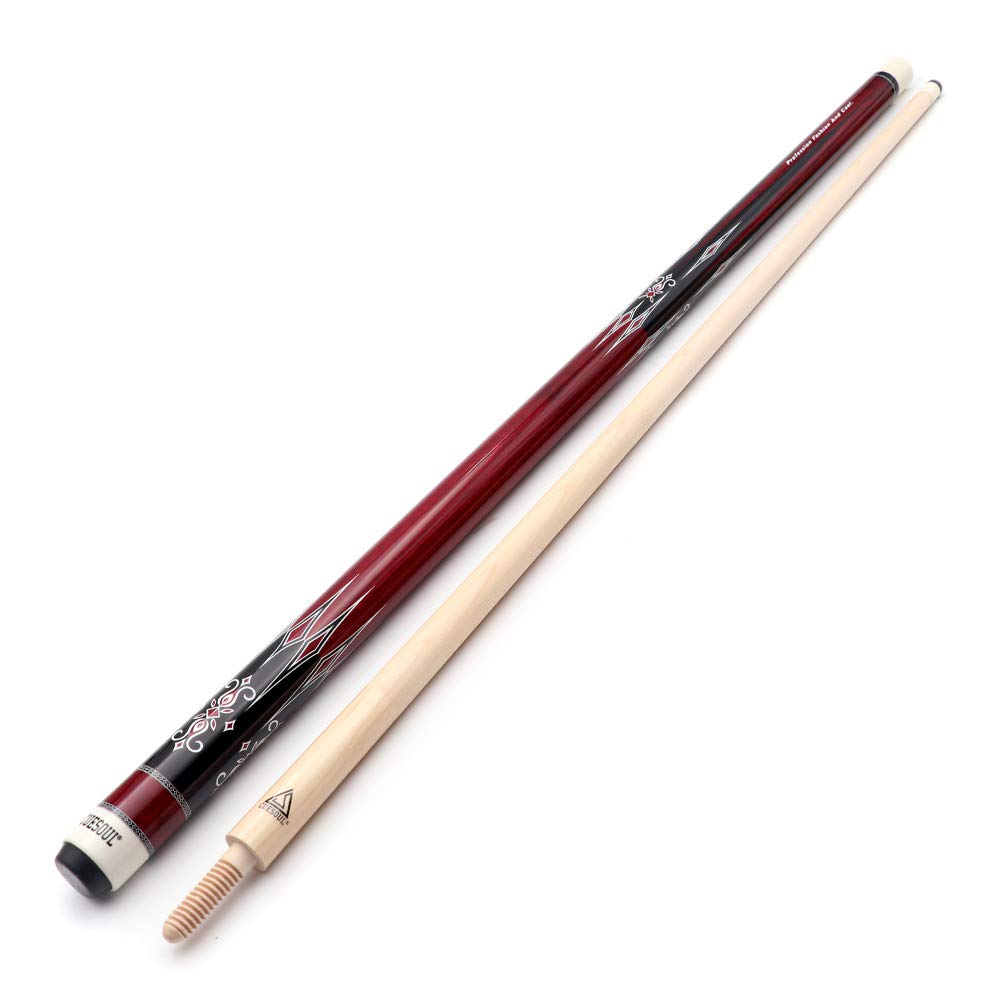 CUESOUL Queue de Billard carambole à 3 Coussins 56 Pouces Poids 18 oz, système de Joint en Bois