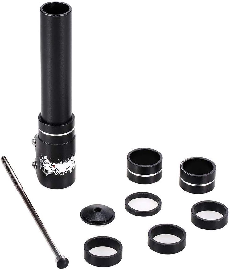 Lixada1 Aluminum Bicycle/ Cycling/ Bike Extension Handlebar Alloy Bike Fork Stem Head Up Riser Extender Adapter (180mm)