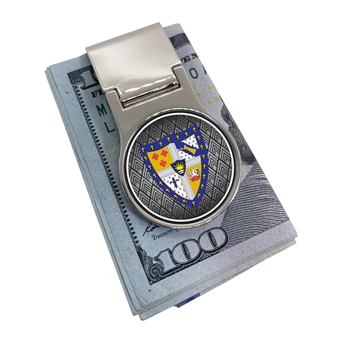 Sigma Alpha Epsilon Officially Licensed Money Clip - Premium Round Stainless Steel Design for Greek Life, Fraternity Brothers, Alumni, and Students - Front Pocket Carry (Sigma Alpha Epsilon # 2)2
