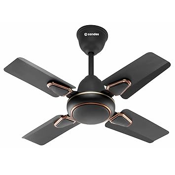 Candes Brio Turbo 600 mm / 24 Inch High Speed 4 Blade Anti-Dust 900 RPM Ceiling Fan Suitable for Kitchen/Veranda/Balcony/Small Room (Pack of 1, Coffee Brown)