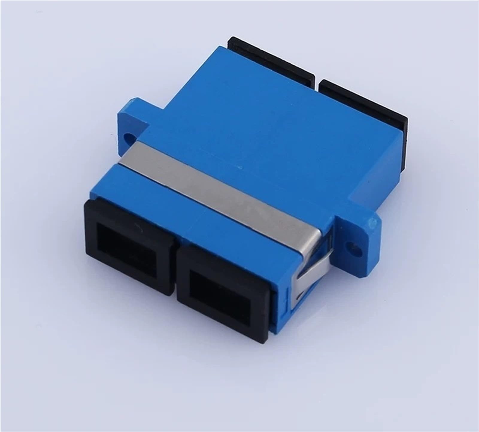 Adaptateur SC Duplex 100 pièces OM3 OM4 OM5 SM MM coupleur Fibre Optique MM SC-SC connecteur Double UPC IL 0,2 DB(Blue)