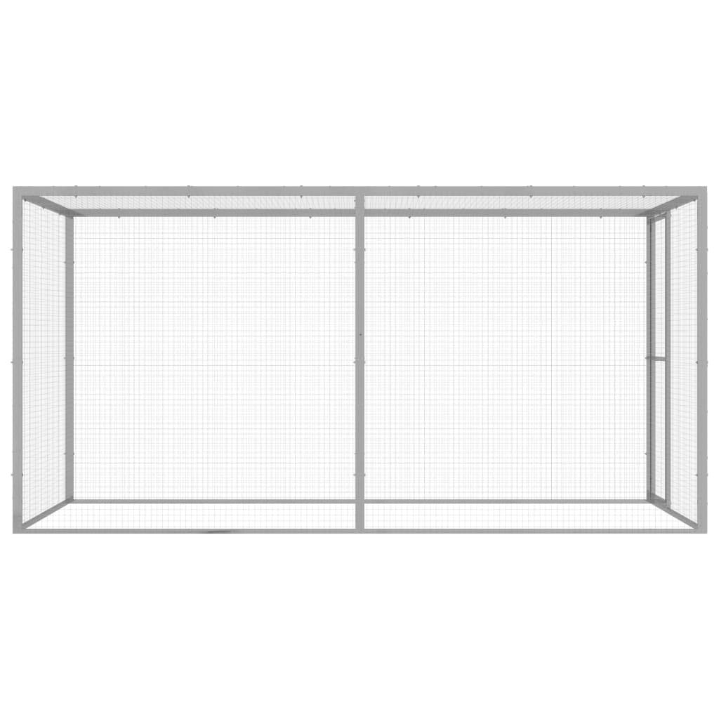 Cage pour chat 3x1,5x1,5 m Acier galvanisé
