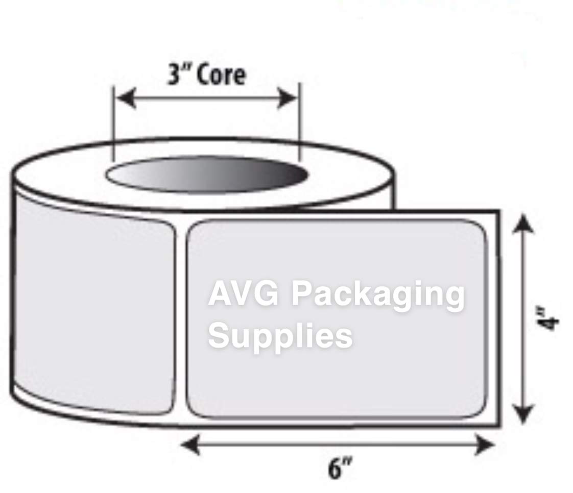 AVG Packaging Supplies Direct Thermal Labels (4'' x 6'') - Multipurpose Labels for Shipping & Barcodes - 3