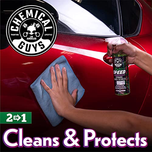 Image of Chemical Guys Chemical Guys-WAC23316 HydroSpeed Ceramic Quick Detailer (16oz) MIC 506 03 Professional Grade Premium Microfiber Towels, Gold 16 inch x 16 inch, Pack of 3