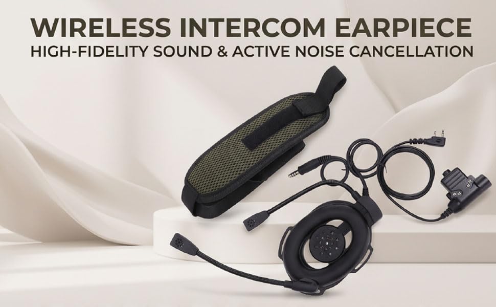 Auricular con cancelación de ruido Bewinner para walkie talkie KPG87D 4