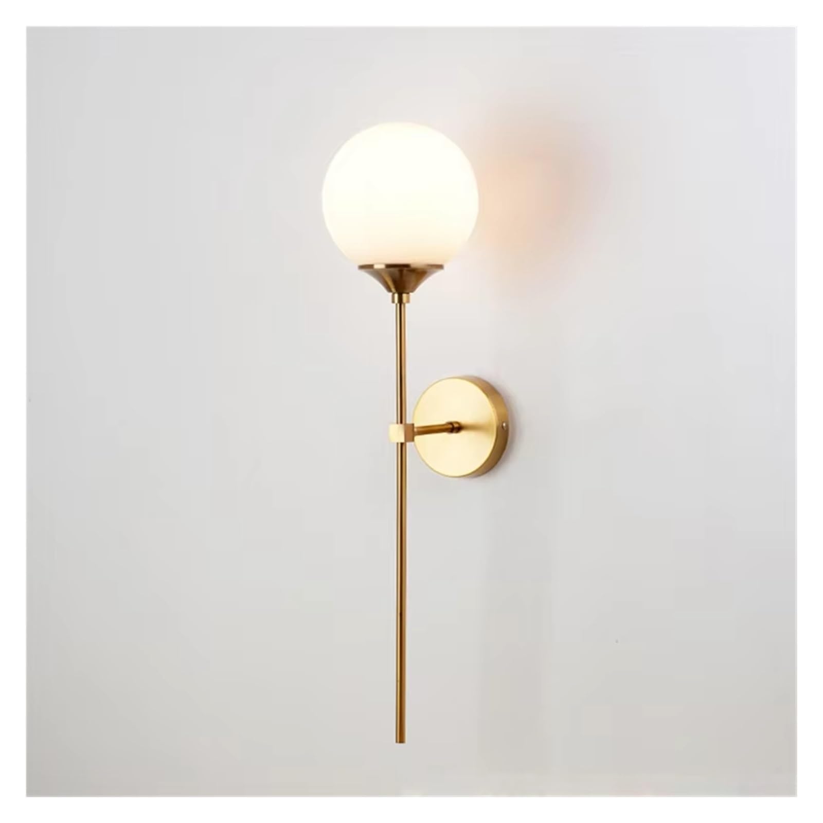 JKJZSALJ Nordic Round Wall Sconces Lamp Modern Lighting Fixtures For Home Indoor Bed Room Decoration,For The Hall,Brass,White