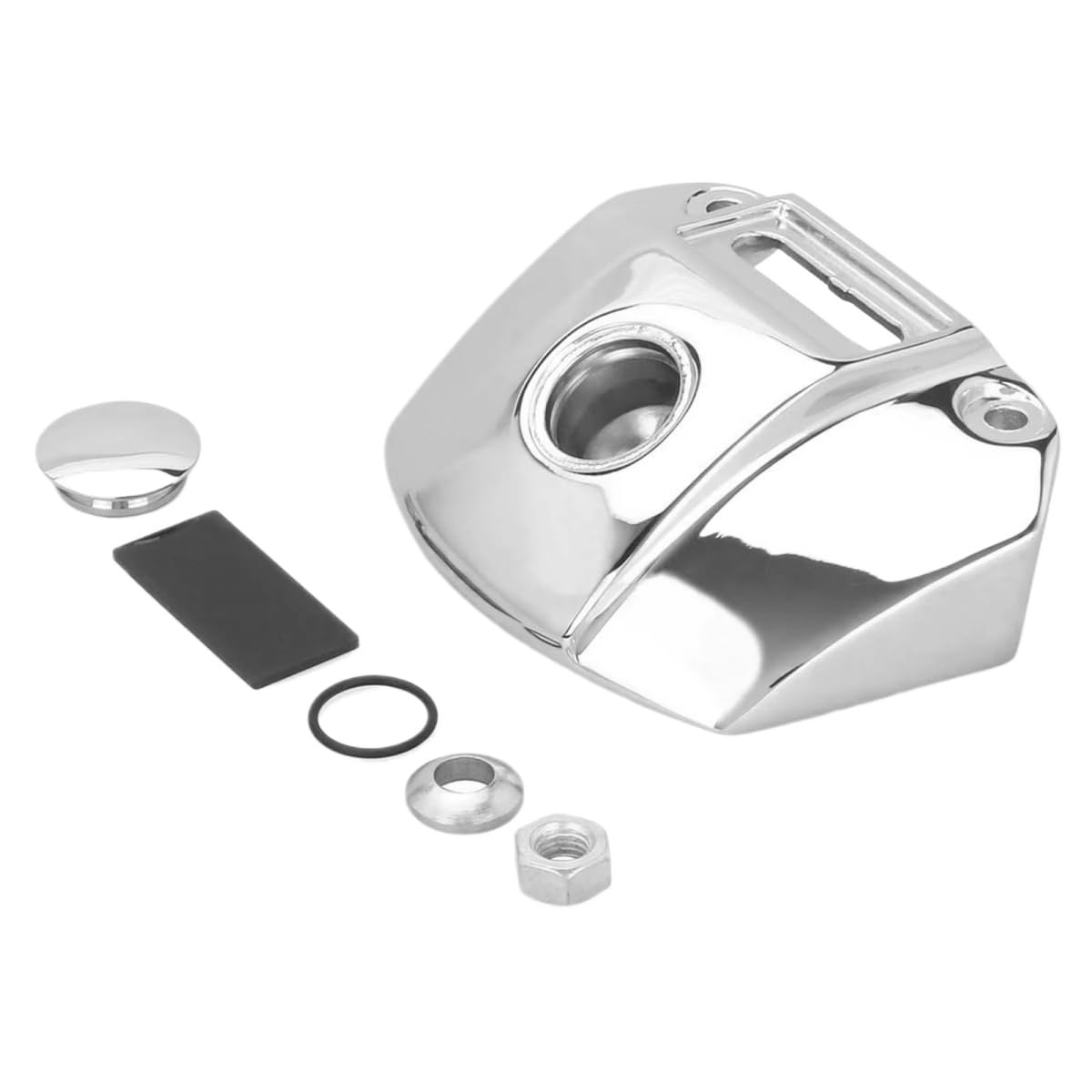 Ztbetcmva Silver Motorcycle Headlight Mount Bracket Cover Chromed Gloss Black Compatible With Sportster Xl 883 1200 Models(Silver)