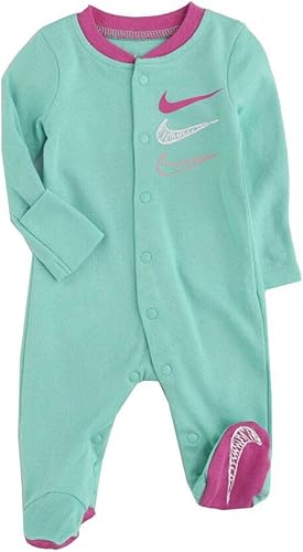 Nike Mono estampado con pies para bebés (EmeraldRise(56G177-E8G)Rosa, 3 Meses)