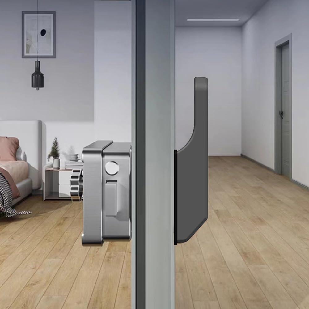 Smart Lock - Serratura per porta con accesso senza chiavi, antifurto, password biometrica, serratura per porta, telecomando app Tuya, annuncio vocale impermeabile, serratura intelligente WiFi per