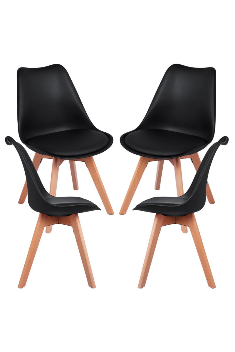 Regalos Miguel - Packs Sillas Comedor - Pack 4 Sillas Synk Basic - Negro