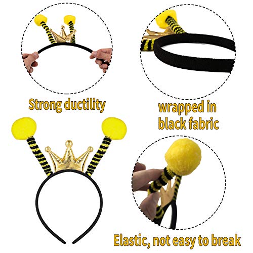Joy Bang Bee Costume Bee Wings Costume Accessories 5PCS Bumble Bee Wings for Kids Princess Fancy Dress Up with Tutu Dress Wings Headband Wand Bee Socks