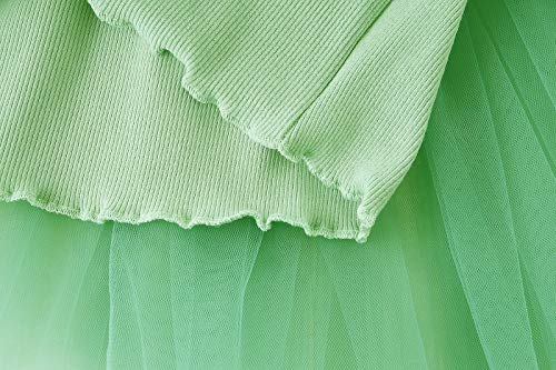 Image of GSVIBK Baby Girls Tutu Dress Sleeveless Toddler Cotton Tulle Skirt Princess Party Prom Dresses