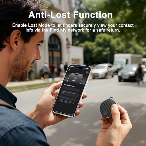 Air Tracker Tags 4 Pack, Bluetooth Item Finder Compatible with Apple Find My (iOS Only), Key Finder & Luggage Tracker with Left Behind Alerts, Lost Mode & Replaceable Battery - image 4