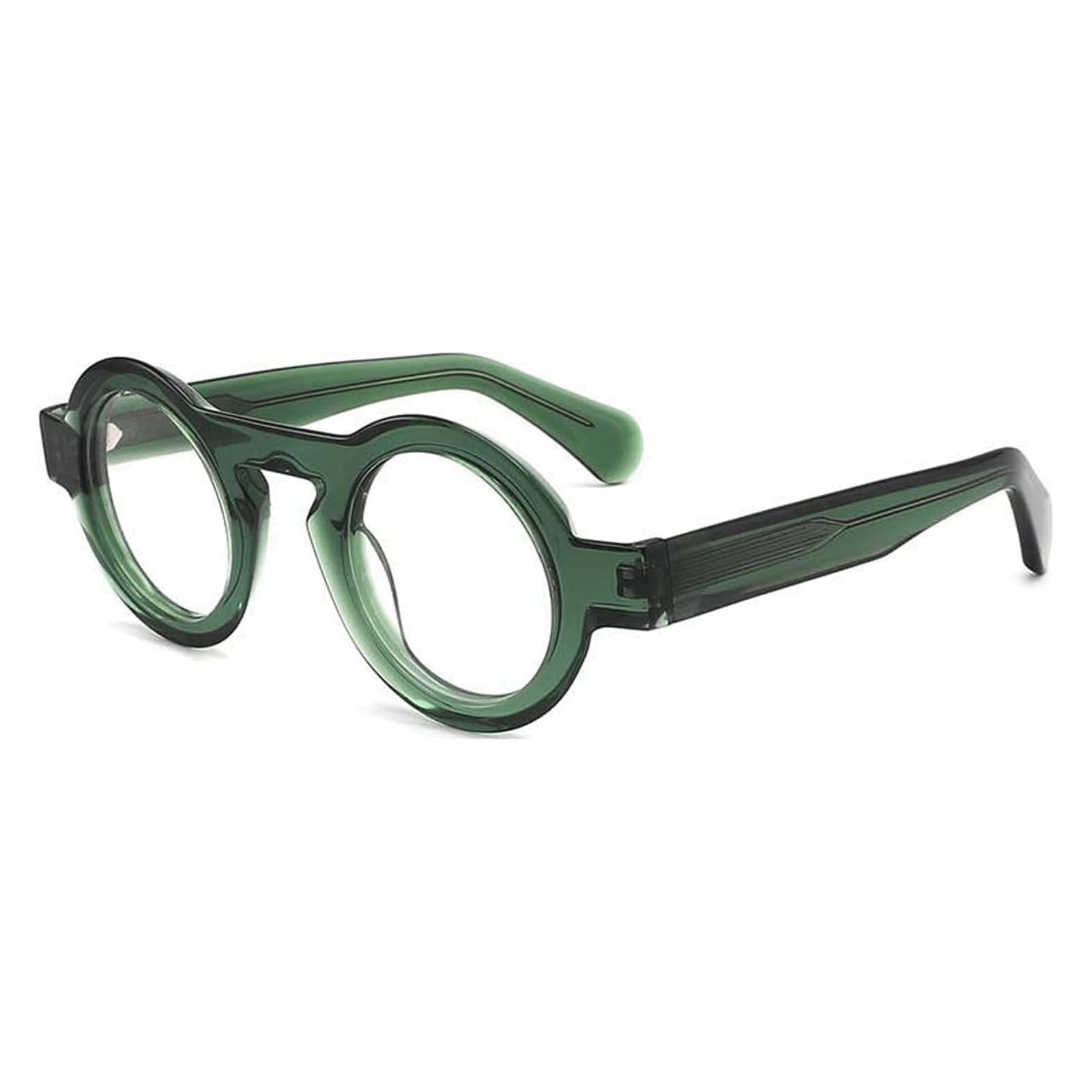 Pzeob C Protective Eyewear Round Eyewear Frames Acetate Eyeglass Frames Simple Stylish Glasses Frames Lear Lenses Eyeglasses For Different Face Shapes Perfect Match
