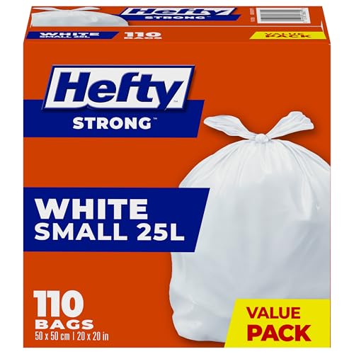 Hefty sacs poubelle petits 25L blanc cuisine 110 sacs valeur