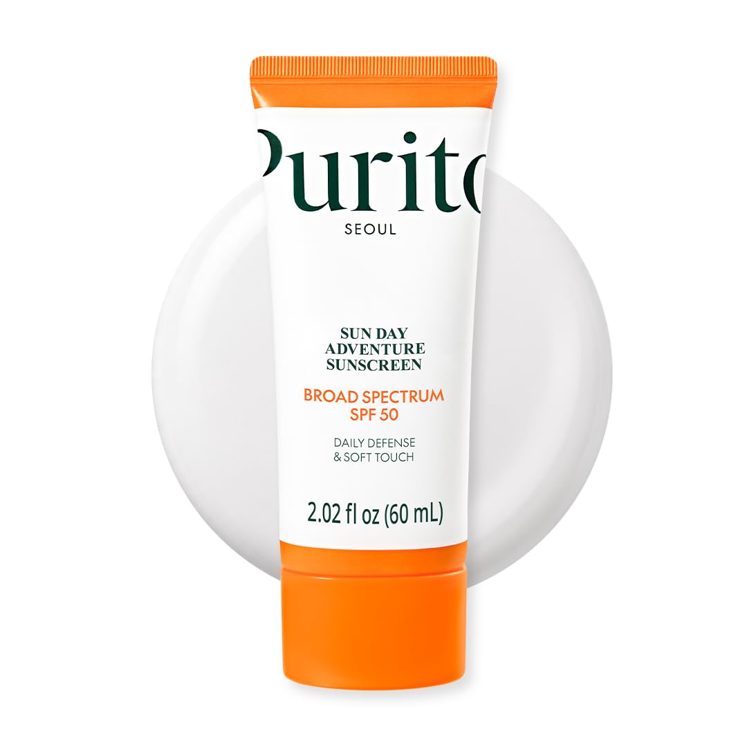 PURITO Korean Sunscreen SPF 50 | Lightest Texture, No White Cast, Broad Spectrum UVA/UVB | Oil-Free, Vegan, For All Skin Types | Daily Lightweight Sun Protection, Korean Skincare, 60mL 2.02 fl.oz
