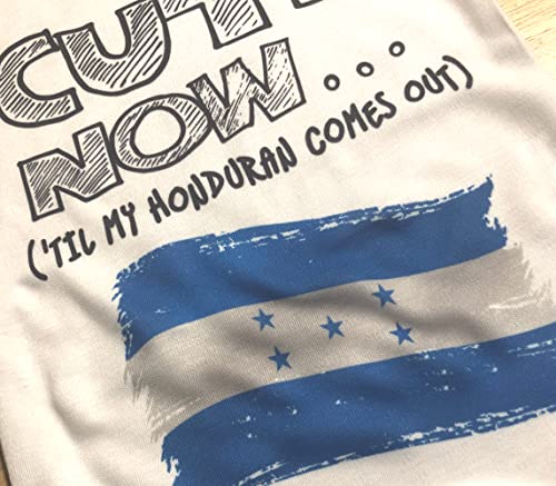Honduras Long Sleeve Hooded Toddler Youth T-shirt 'Til My Honduran Comes Out Kids Shirt Top White 2T-8T2