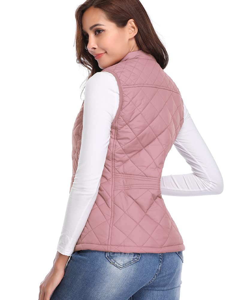 fuinloth Gilet Donna Smanicato Invernale Panciotto Dritto Collarei Giacche Ultraleggeri Senza Maniche Giacca con Tasca con Cerniera