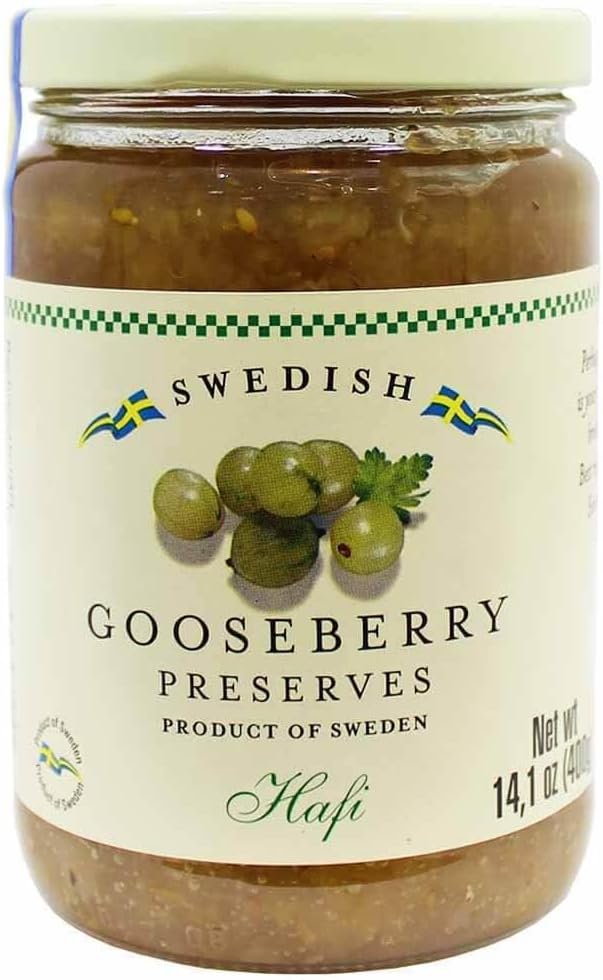 Swedish Gooseberry Preserves by Hafi (14.1 ounce)