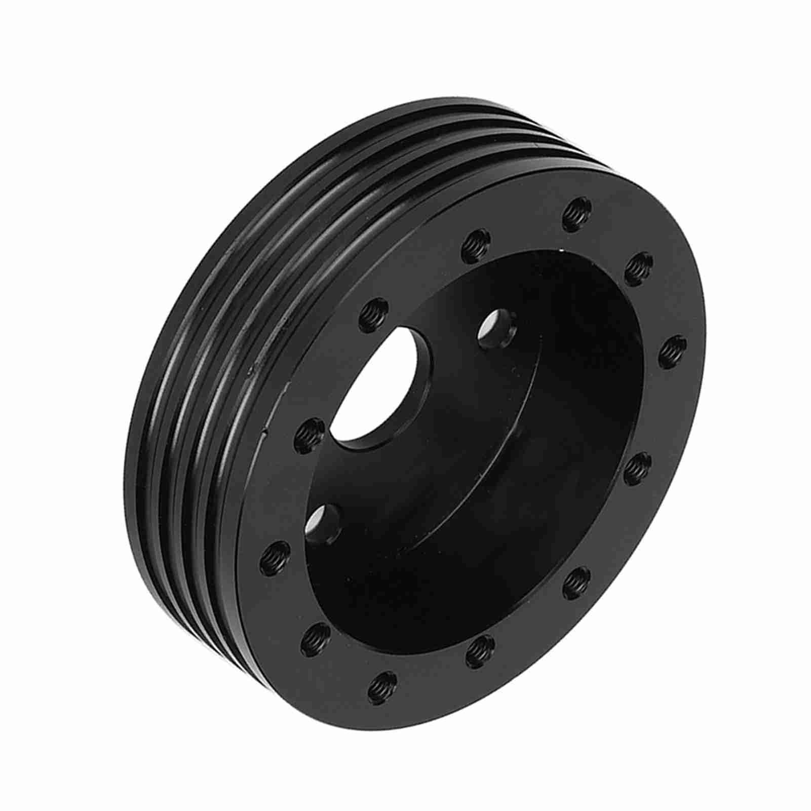 Aluminium-Lenkrad-Abstandshalter, Professioneller 1-Zoll-Nabenadapter für 5 6-Loch-Räder, für Grant, NRG, Schwarz, 1 Satz Hardware für Auto-Enthusiasten (Black)