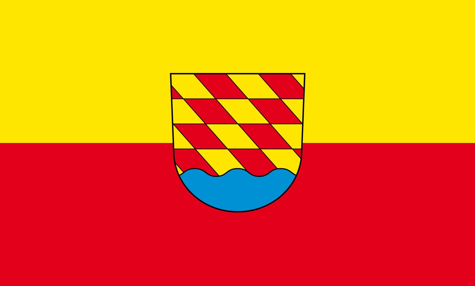 Drapeau paysage Guggenhausen grand format horizontal de 1.35m² pour mât