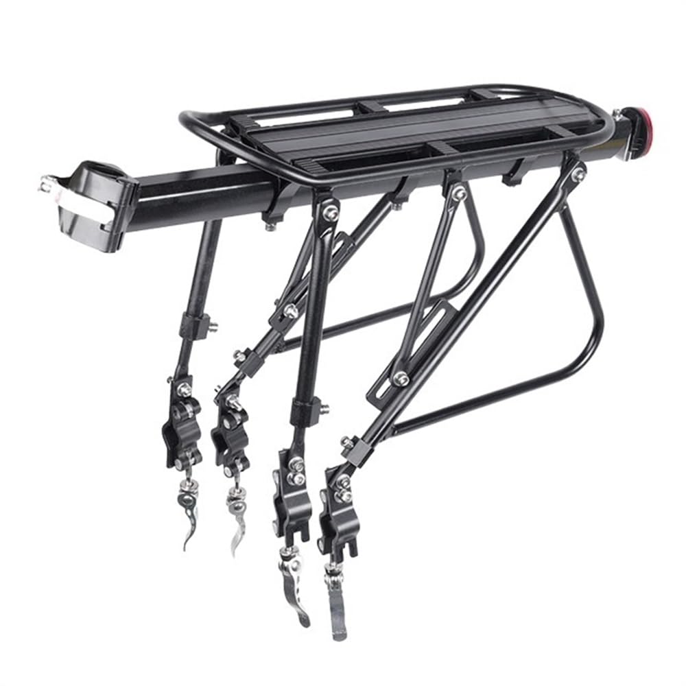 Portaequipajes Bicicleta Trasero Portador de carga de bicicleta de calidad, portaequipajes trasero for bicicletas de 24-29 pulgadas, soporte for bolsa de tija de sillín con herramienta de instalación,
