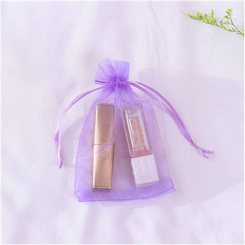 100 Sacchetti Regalo In Organza Marrone - 10x12 Cm Con Coulisse In Raso - Per Bomboniere, Gioielli E Orologi