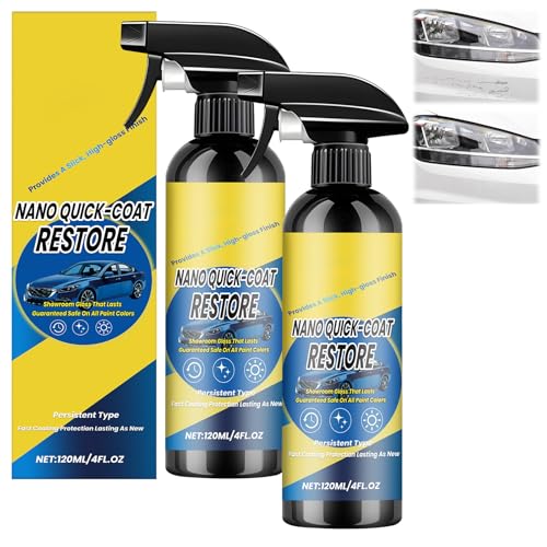 2Pcs Nano Quick Coat Restore Quick Effect Coating Agent for Cars 2026 New Advanced Nano Spray for Cars Car Coating Spray Long-Lasting Protection Quick Restore & Mirror Shine