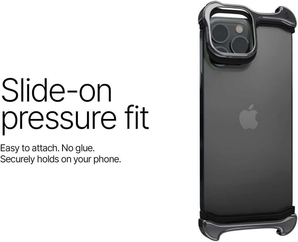 Arc Pulse Designed for iPhone 14 Pro Phone Case (2023), Sleek Minimalist Protective Shock Absorption Aerospace Grade Aluminum Shells + Elastomer Inlays Easy Fit 6.12 inch (Aluminum Mirror Polish Gold)