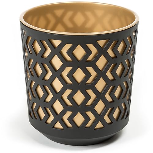 KONZEPT Blumentopf 19 cm Durchmesser, großer Übertopf aus Kunststoff für Zimmerpflanzen ideal für Wohnzimmer, Küche und Balkon