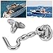 Boat Door Latch Hook Eye Latch Stainless Steel Door Latch Hook Privacy Hook with Eye Latch Heavy Duty for Boat Ship Yacht