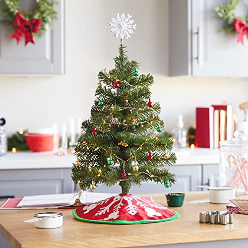 Hallmark Keepsake Miniature 2021, Disney Mickey Mouse Tree Topper And Plastic, Christmas Tree Skirt Set, Mini #TOP5