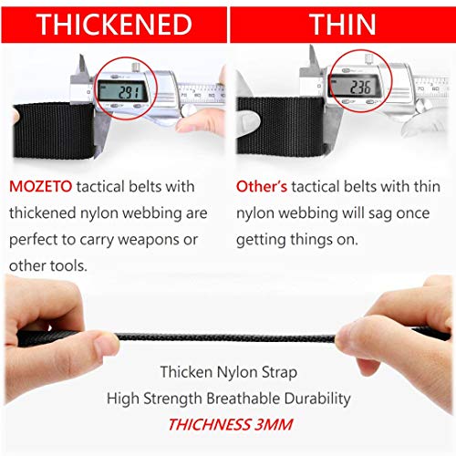 MOZETO Tactical Belts for Men, 2 PCS 1.5 Inch Military Style Nylon Work Web Mens Belt with Heavy-Duty Quick-Release Buckle4
