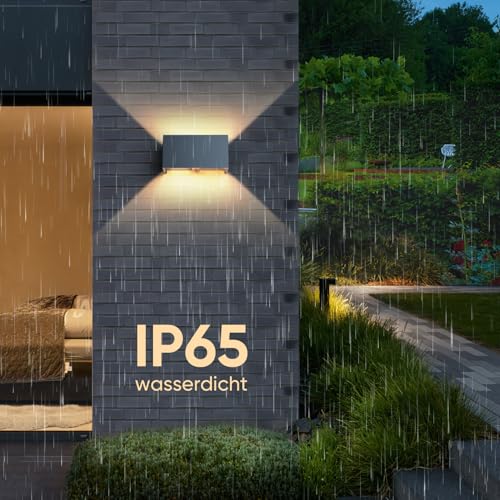 vatato 24W Außenwandleuchte mit Bewegungsmelder, IP65,3000K Warmweiß LED Wandleuchte Außen/Innen Aluminium… – Ansicht 7