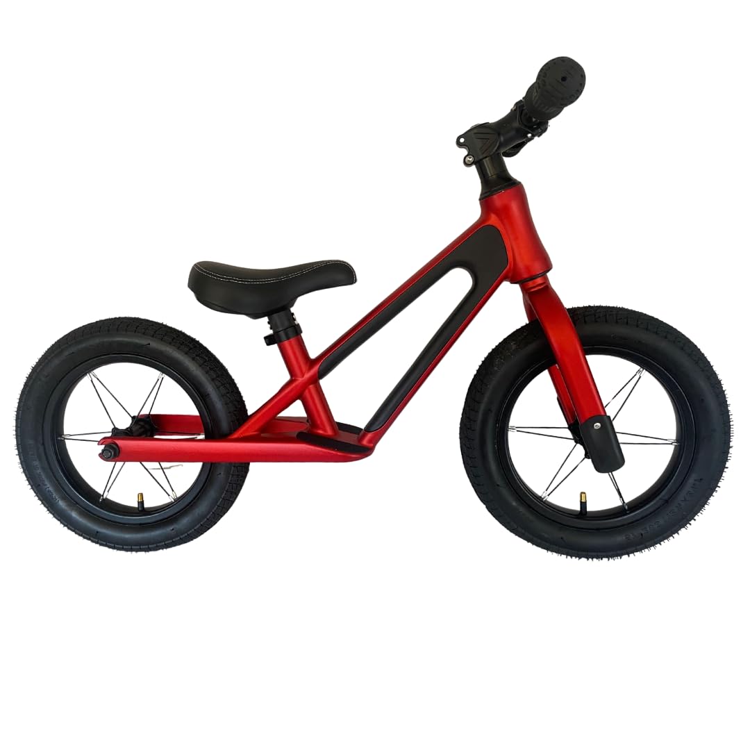 My Bike Balance Bike for Boys and Girls 2, 3, 4 & 5yrs, Lightweight & Easy to Ride, Easy Clean In/Outdoor Tyres, 12 Inch Toddler's Bicycle (Ruby Red)