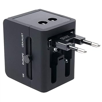 Hi-PLASST International All in One Universal Travel Adapter (Europe/UK/US/China/India) Universal Worldwide Charger Plug for Phone, Laptop, Mobile (Heavy 2USB Universal Travel Adapter)