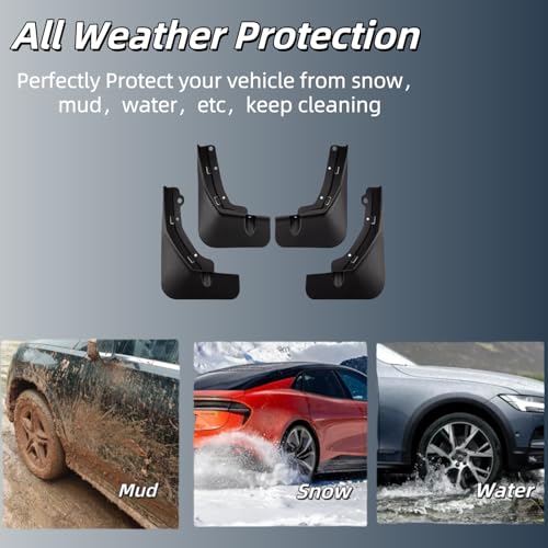 Image of No Drill Mud Flaps Splash Guards Compatible with 2024-2026 Buick Envista,OEM Style Textured Black Custom Fit All Weather Exterior Accessories(4PCS)