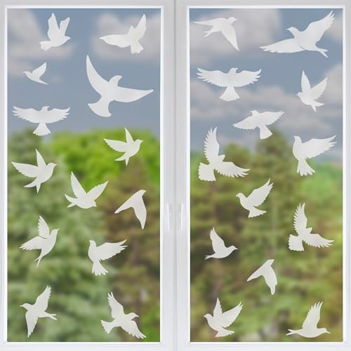 9 Sheets Bird Window Clings, Protect and Save Bird Strikes Window Stickers, Glass Door Stickers Decals, Stop Birds Flying into Windows Accessories Home Decorations