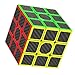 Price comparison product image Vdealen 3x3x3 Cube Carbon Fiber Sticker Magic Cube-Smooth Puzzle Cube Toy for Kids & Adults