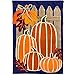 Evergreen Autumn Pumpkin Patch Burlap Garden Flag, 12.5 x 18 inches