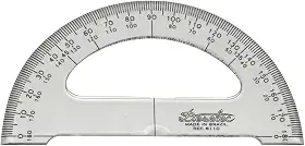 Transferidor Acrílico 180° 12 cm 8112, Trident, Incolor