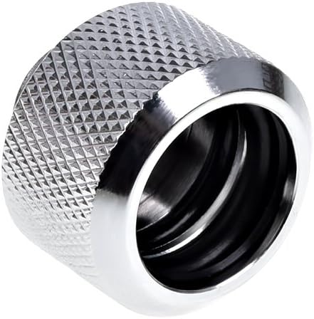 Alphacool Eiszapfen G1/4" HardTube Compression Fitting for Plexi (Acrylic) / Brass Hard Tubes, 16mm OD, Chrome, 6-Pack