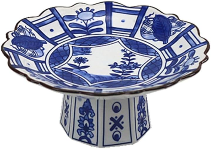 15.8cm Ceramic Dessert Plate Snack Plate Blue and White Porcelain Plate Creative Household Use