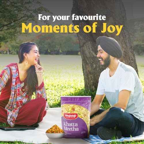 Image of Bhujialalji Khatta Meetha (Combo pack of 2) 2kg | Rajasthani Namkeen | indian Spices | Indian Tea Time Fresh & Mixture | Ready to eat