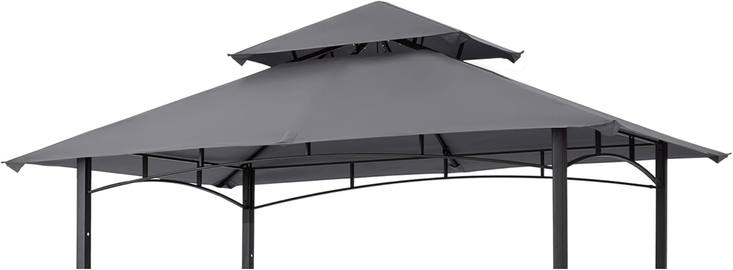 MASTERCANOPY Grill Gazebo Replacement Canopy Top for Model L-GG001PST-F (Gray)