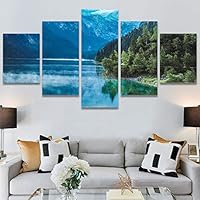 SIGNWIN 5 Panel Canvas Wall Art Calming Waters for Home Decorations Ready to Hang - 60