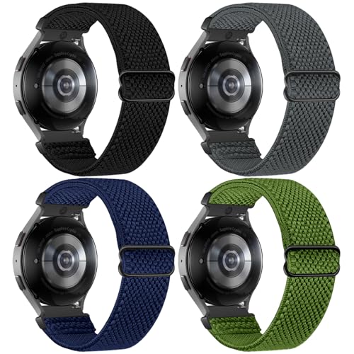 20mm Armband für Garmin Forerunner 55/158/165/245/645/570(42mm)/Vivoactive 6/5/3/Garmin Venu Sq 2 Music/Venu 2 Plus/Vivomove Trend Nylon Elastisch Armband für Amazfit Active 2/Active/Polar Ignite 3